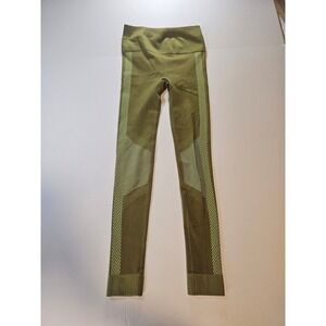 Fabletics Seamless Leggings Womens Olive Green High Waisted Gym Yoga
